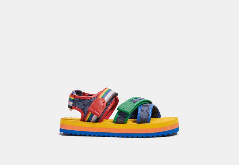 coach neon sandals
