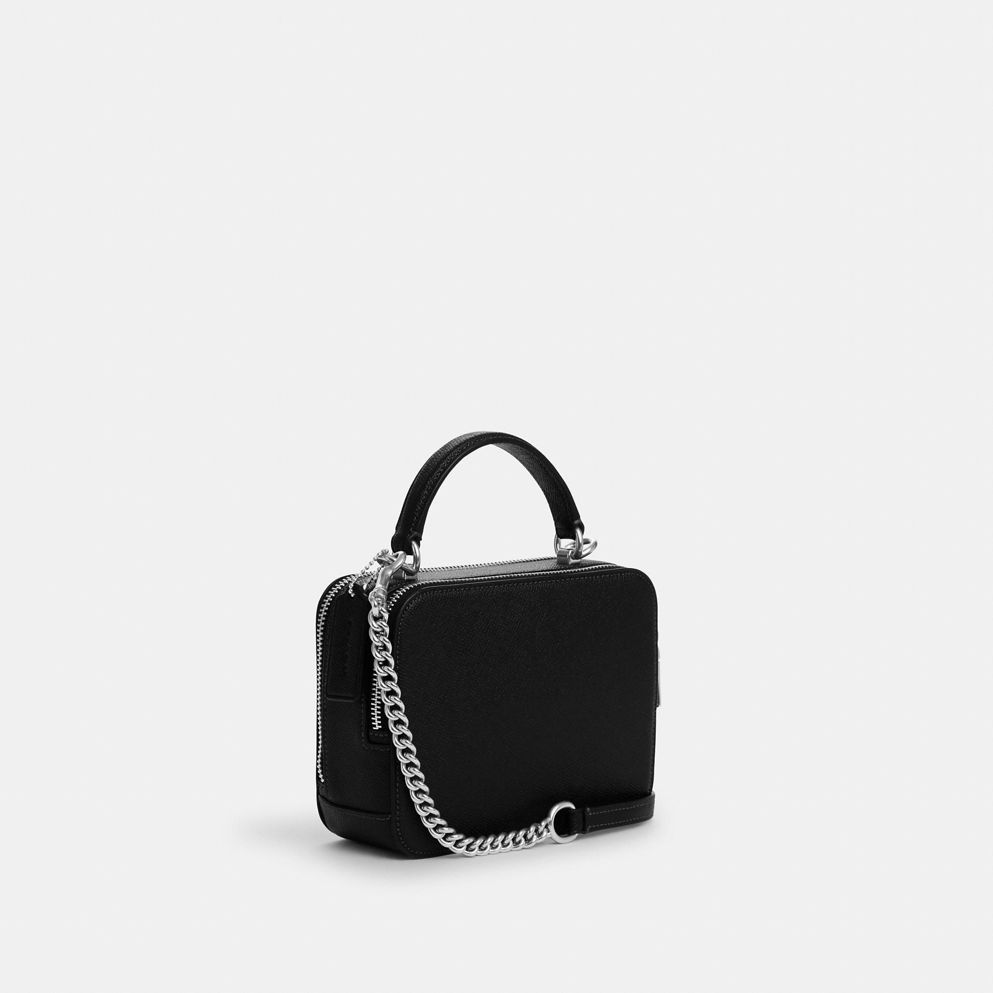 coach box crossbody black