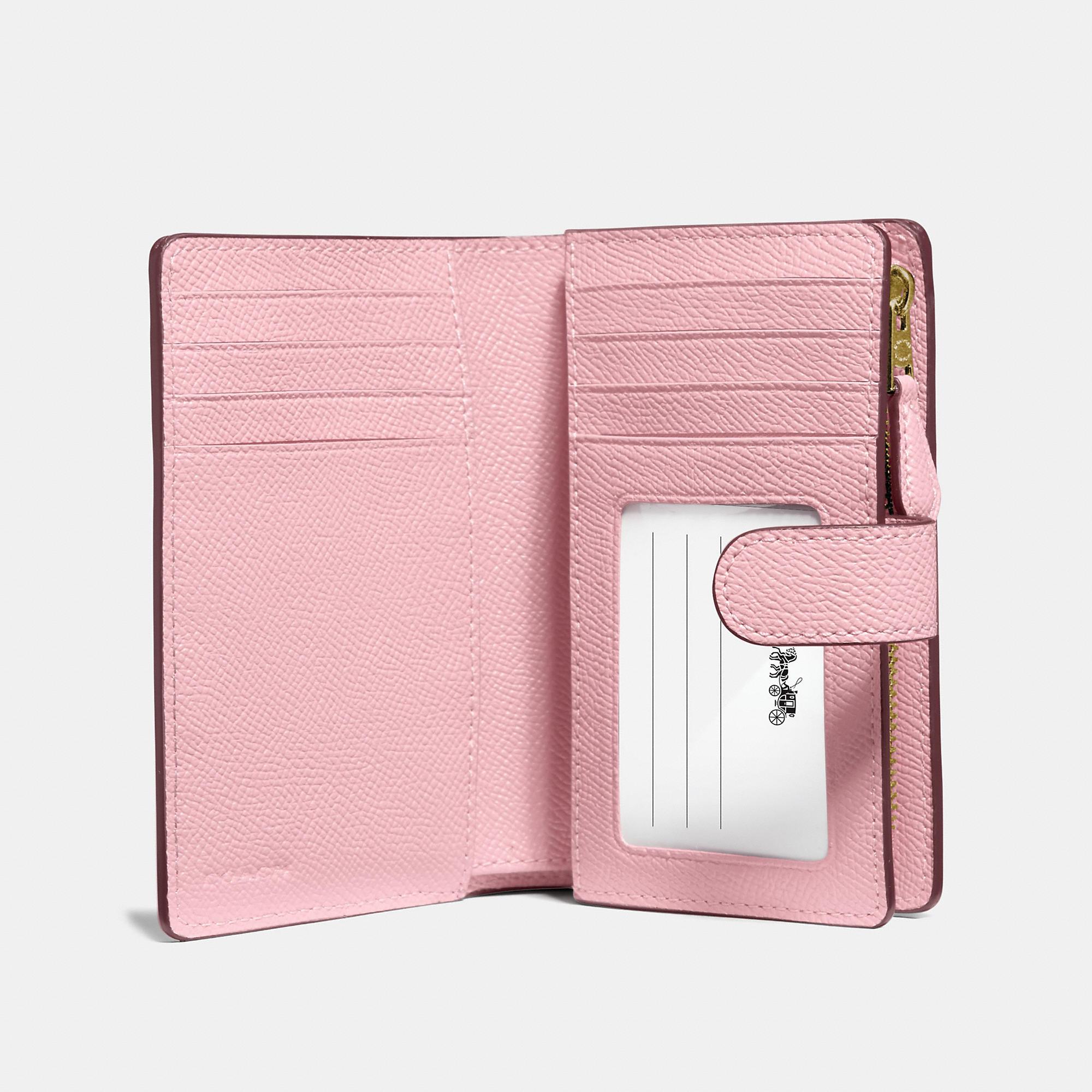 COACH Medium Corner Zip Wallet in Pink | Lyst
