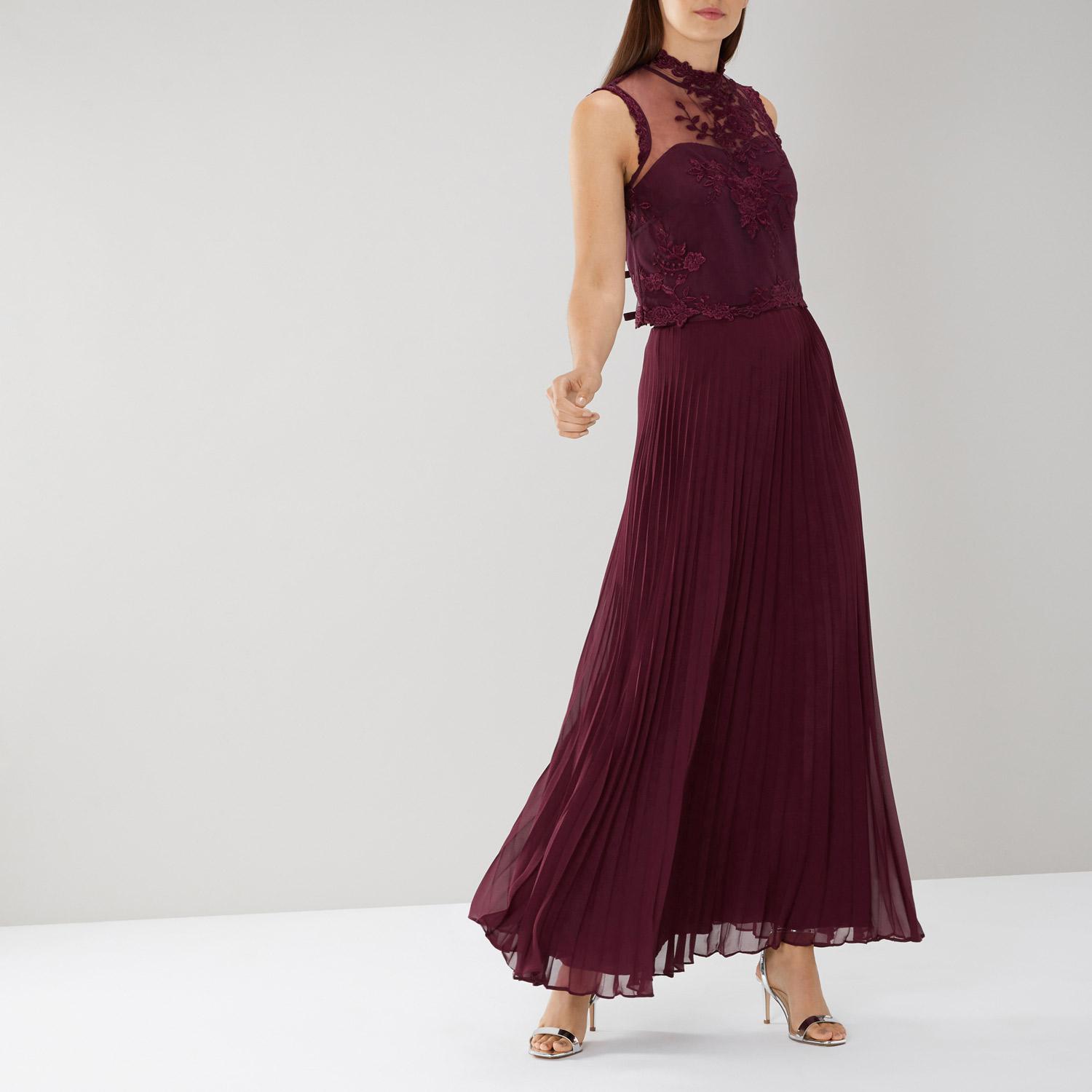 imi pleated maxi skirt