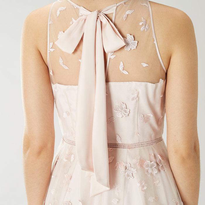 gracie embroidered midi dress