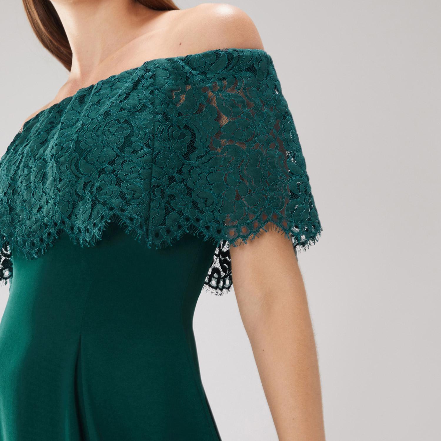 coast oriel lace bardot dress