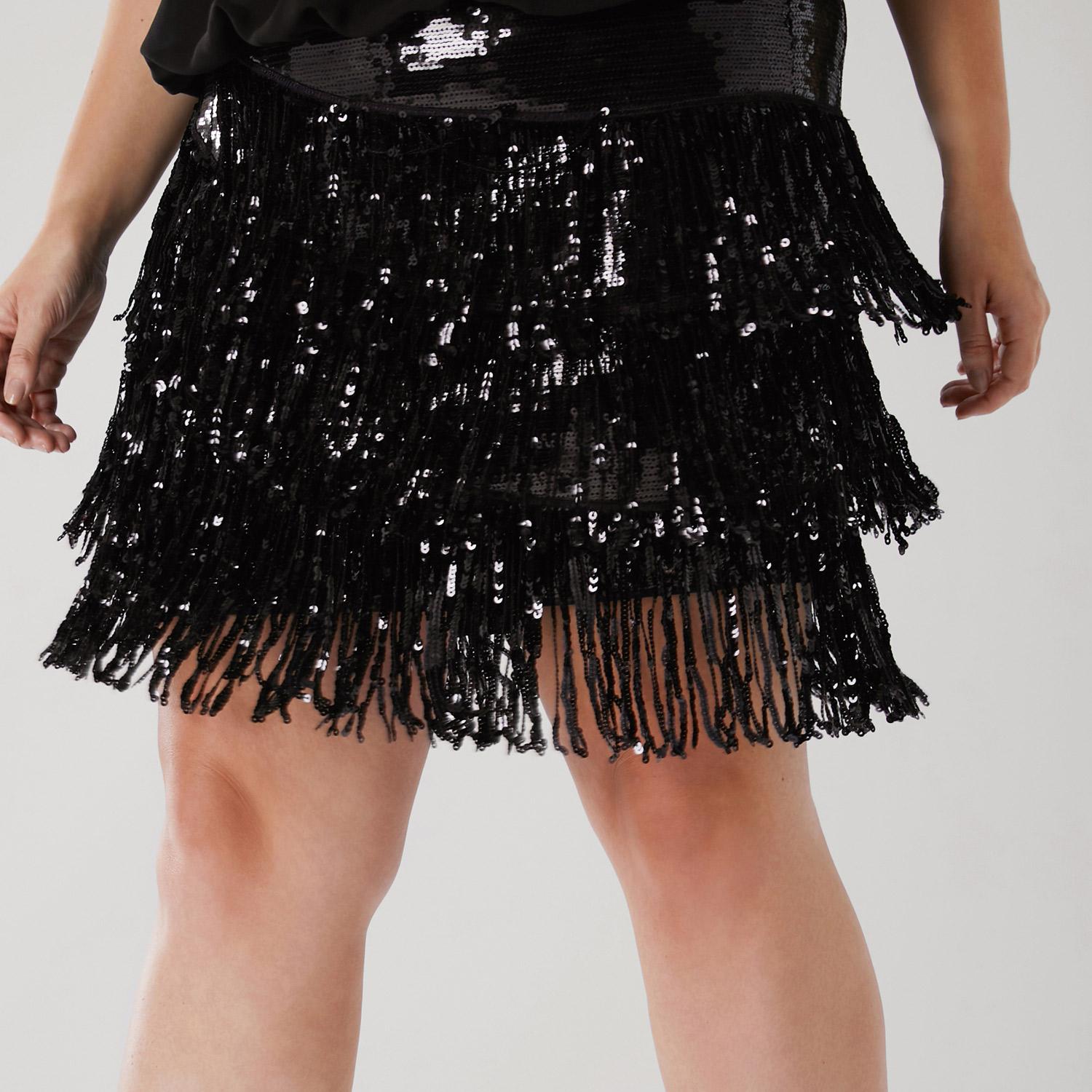 coast arianna sequin dress black