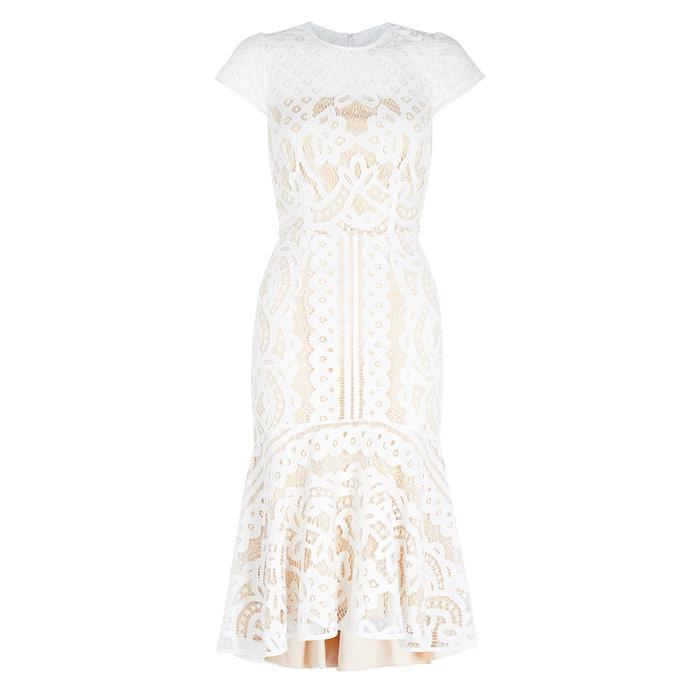 eve geo lace shift dress