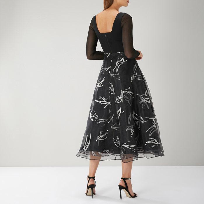 coast amore foil printed dress