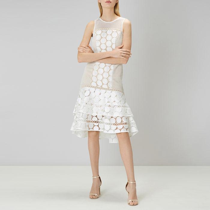 eve geo lace shift dress