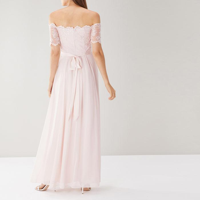 coast maddie embroidered maxi dress blush