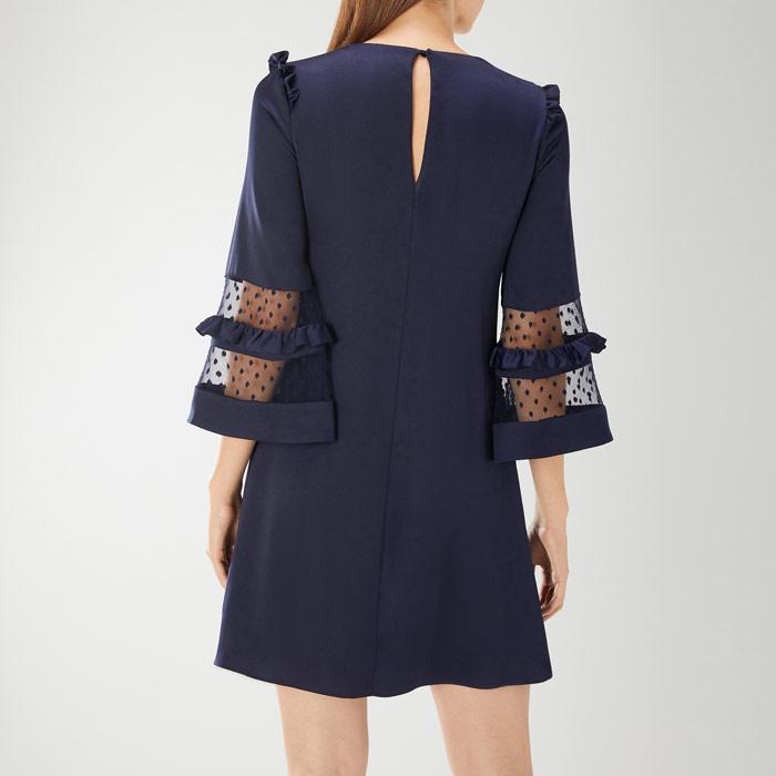 coast sara spot mesh dress