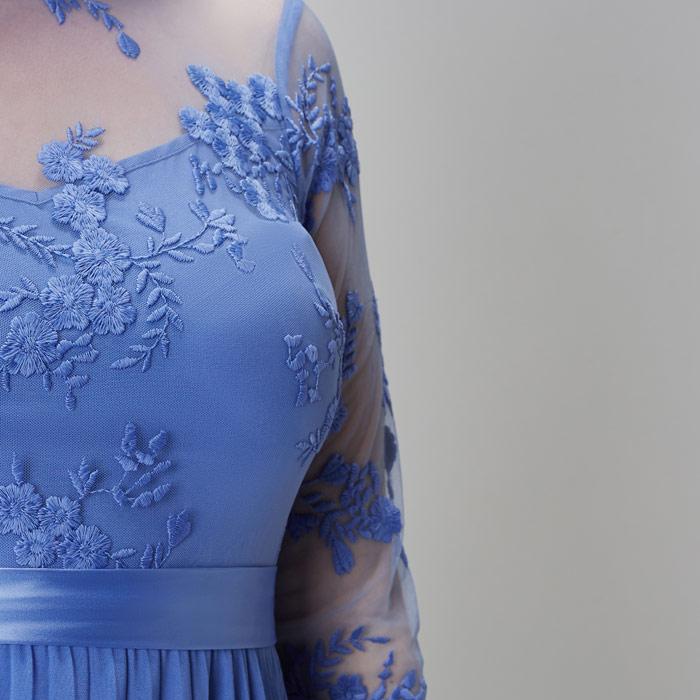 coast odetta lace midi dress cornflower