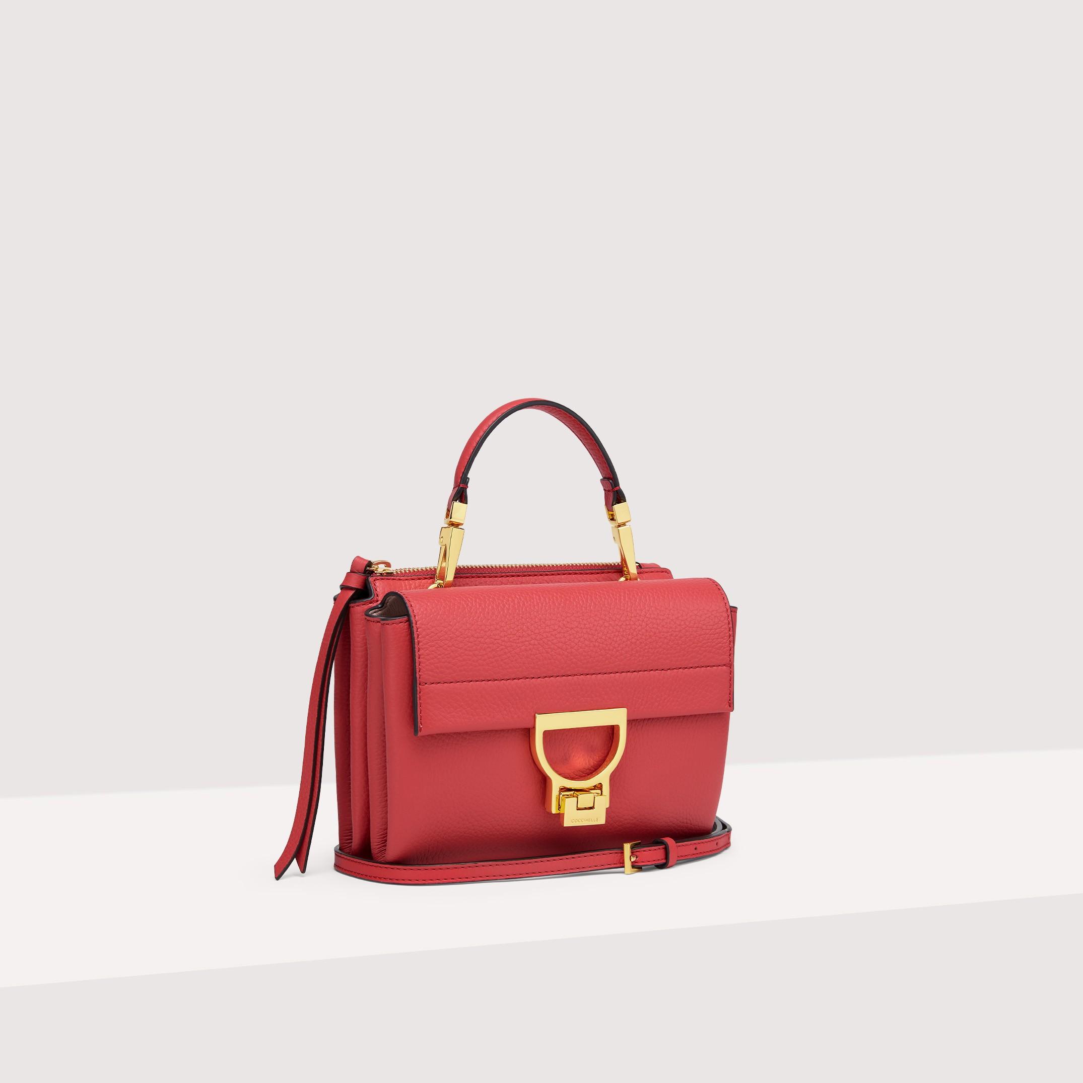 Coccinelle Grained Leather Handbag Arlettis Small in Red | Lyst