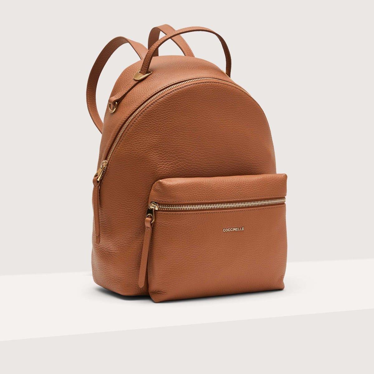 Coccinelle Grained Leather Backpack Lea Small in Brown | Lyst