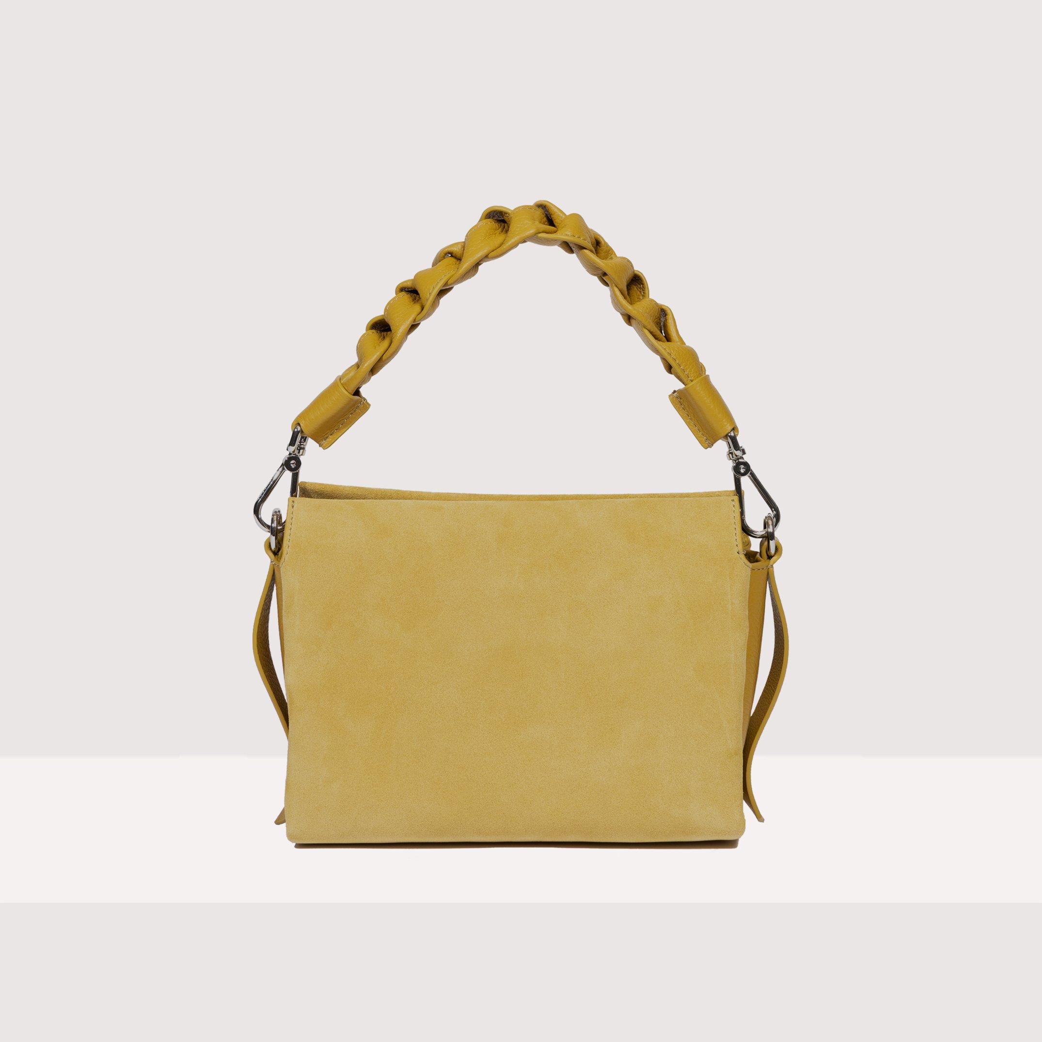Coccinelle Suede And Grained Leather Handbag Boheme Suede Bimaterial Small  in Metallic | Lyst