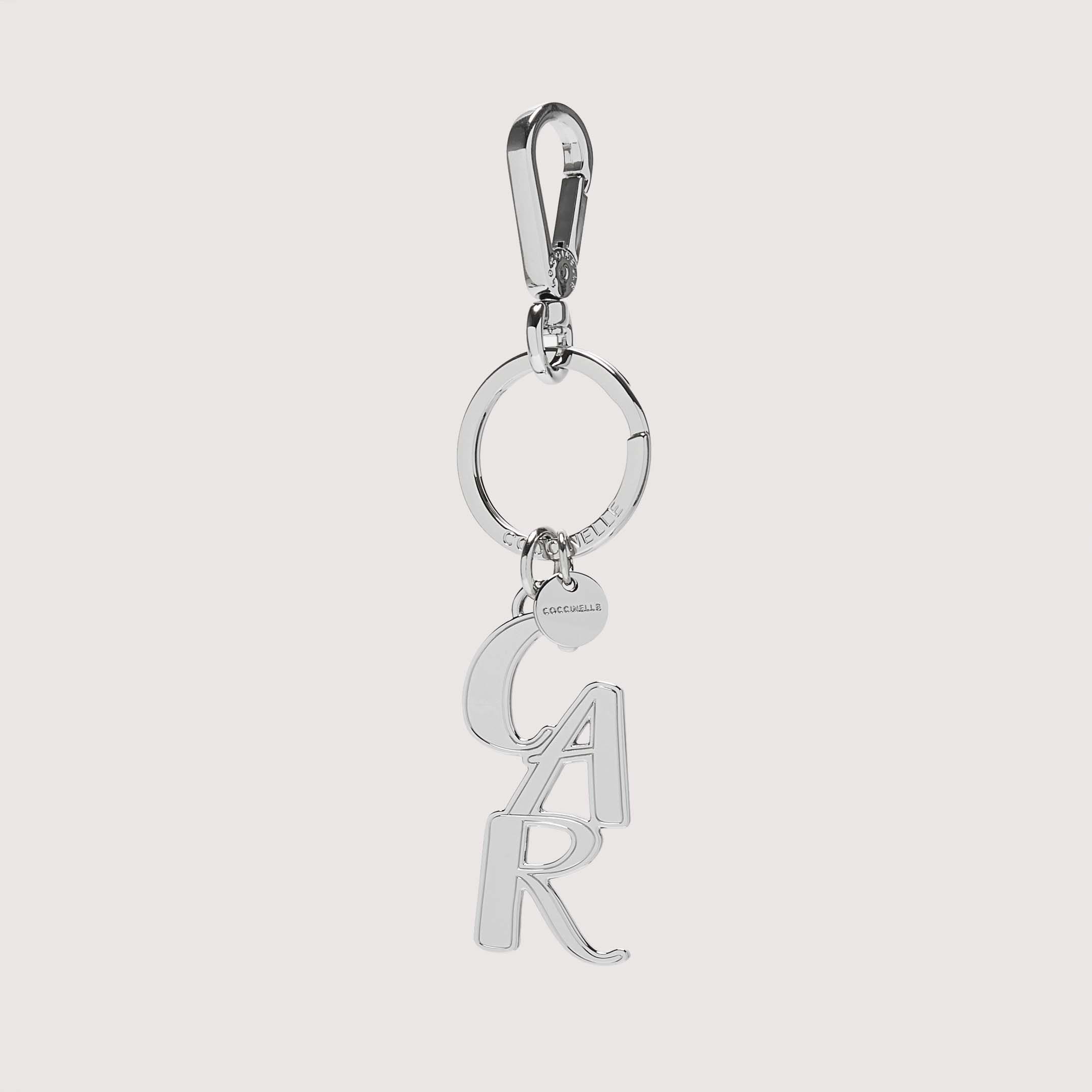 Coccinelle Metal Key Ring Metal Platinum in White | Lyst