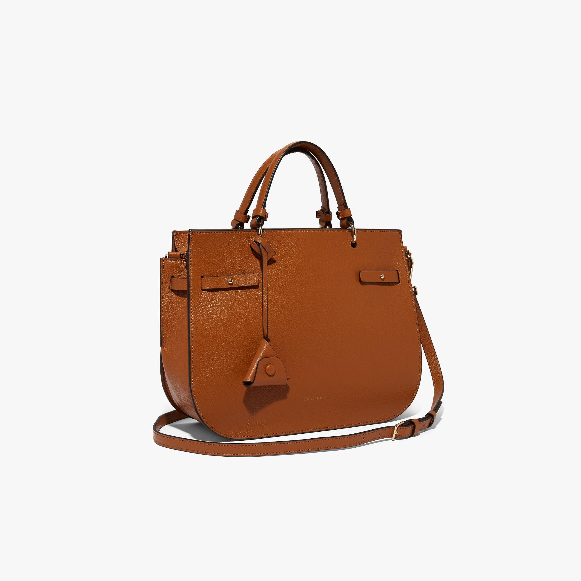 Coccinelle Didi Medium Caramel Tumbled Leather in Brown - Lyst