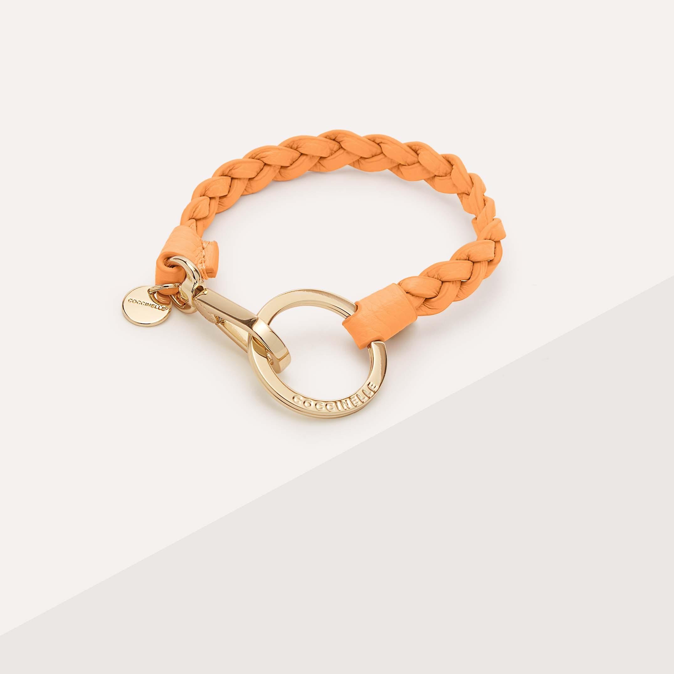 Coccinelle Leather And Metal Key Ring Bump in White | Lyst
