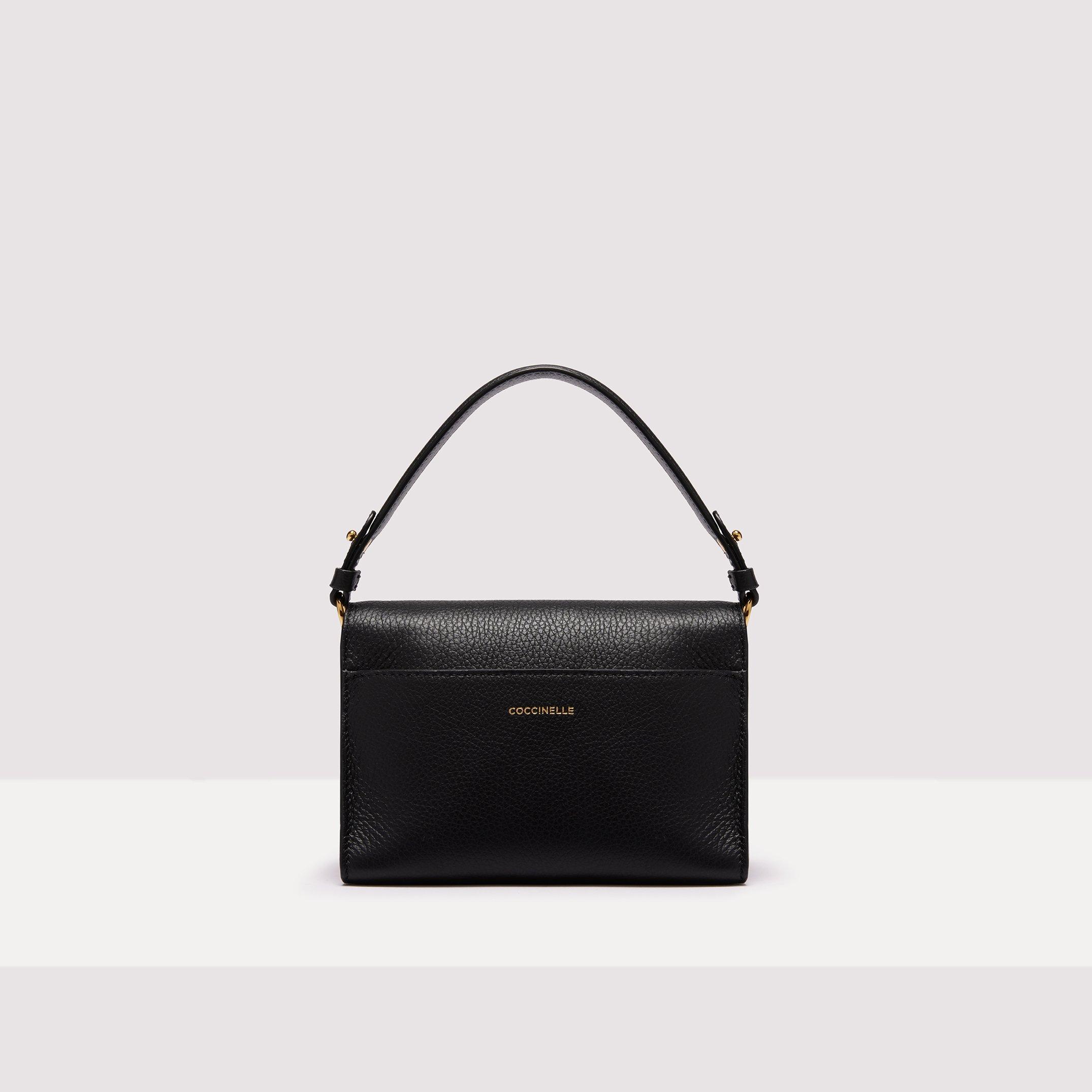 Coccinelle Grained Leather Handbag Binxie Small in Black | Lyst