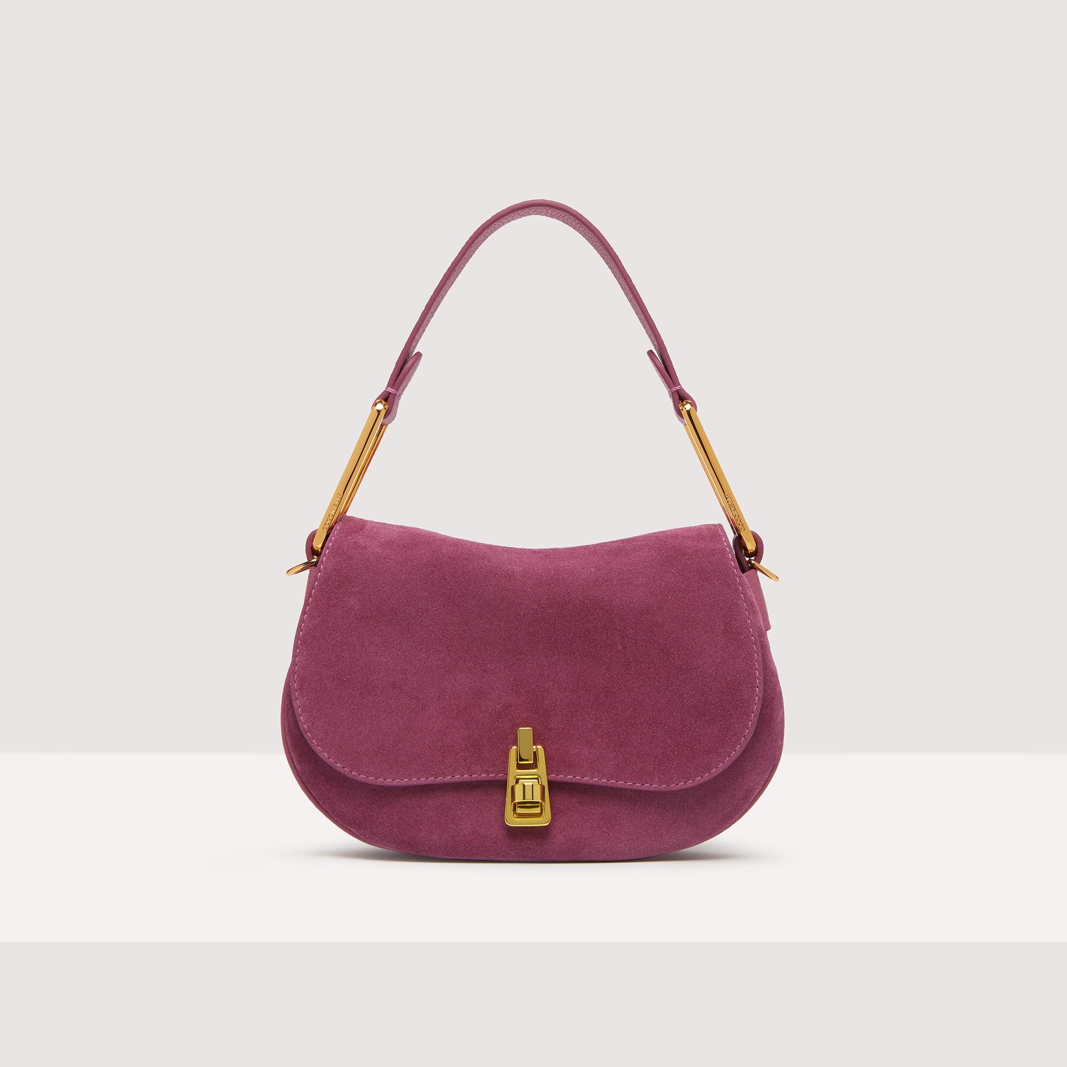Coccinelle Suede And Grained Leather Handbag Magie Suede Bimaterial Mini in  Purple | Lyst