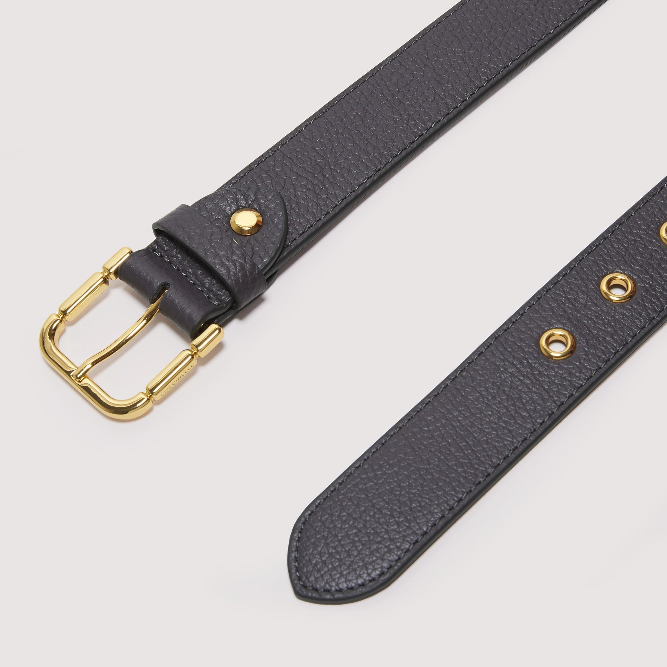 Coccinelle Grained Leather Belt Yuna in Metallic | Lyst
