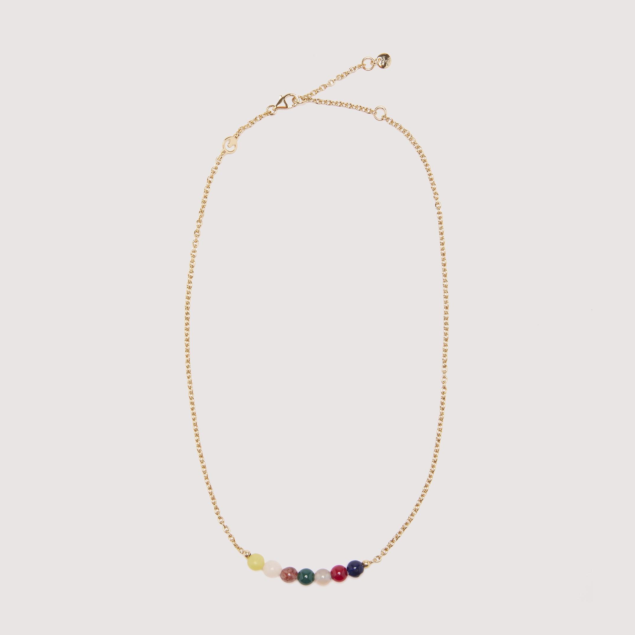 Coccinelle Metal Necklace Color Pearls in White | Lyst