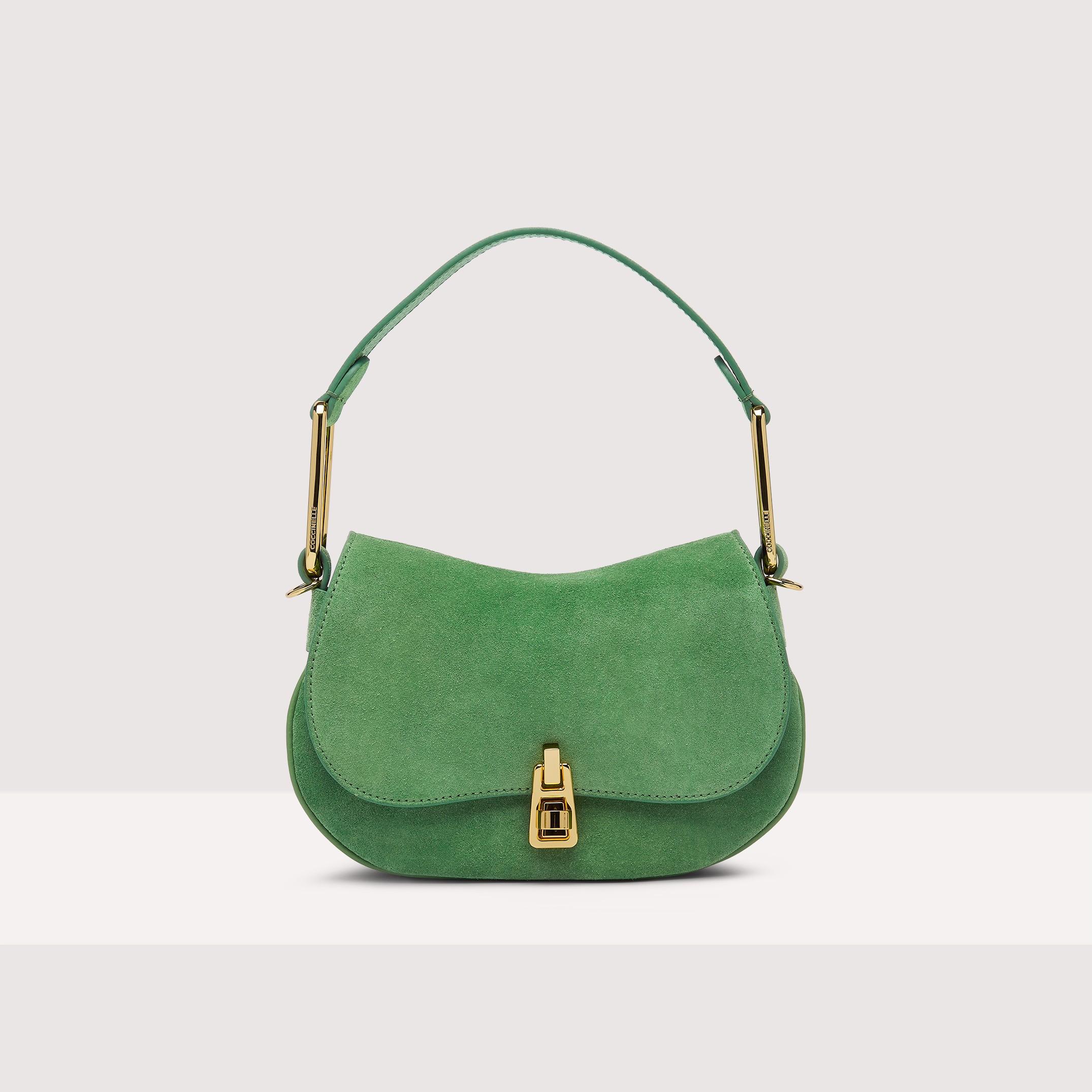 Coccinelle Suede Handbag Magie Suede Mini in Green | Lyst