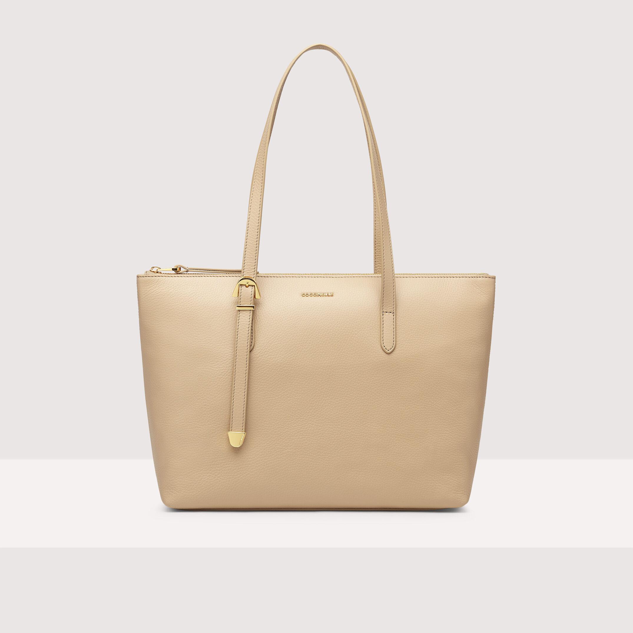 Coccinelle Gleen Medium Tote Bags in Natural | Lyst