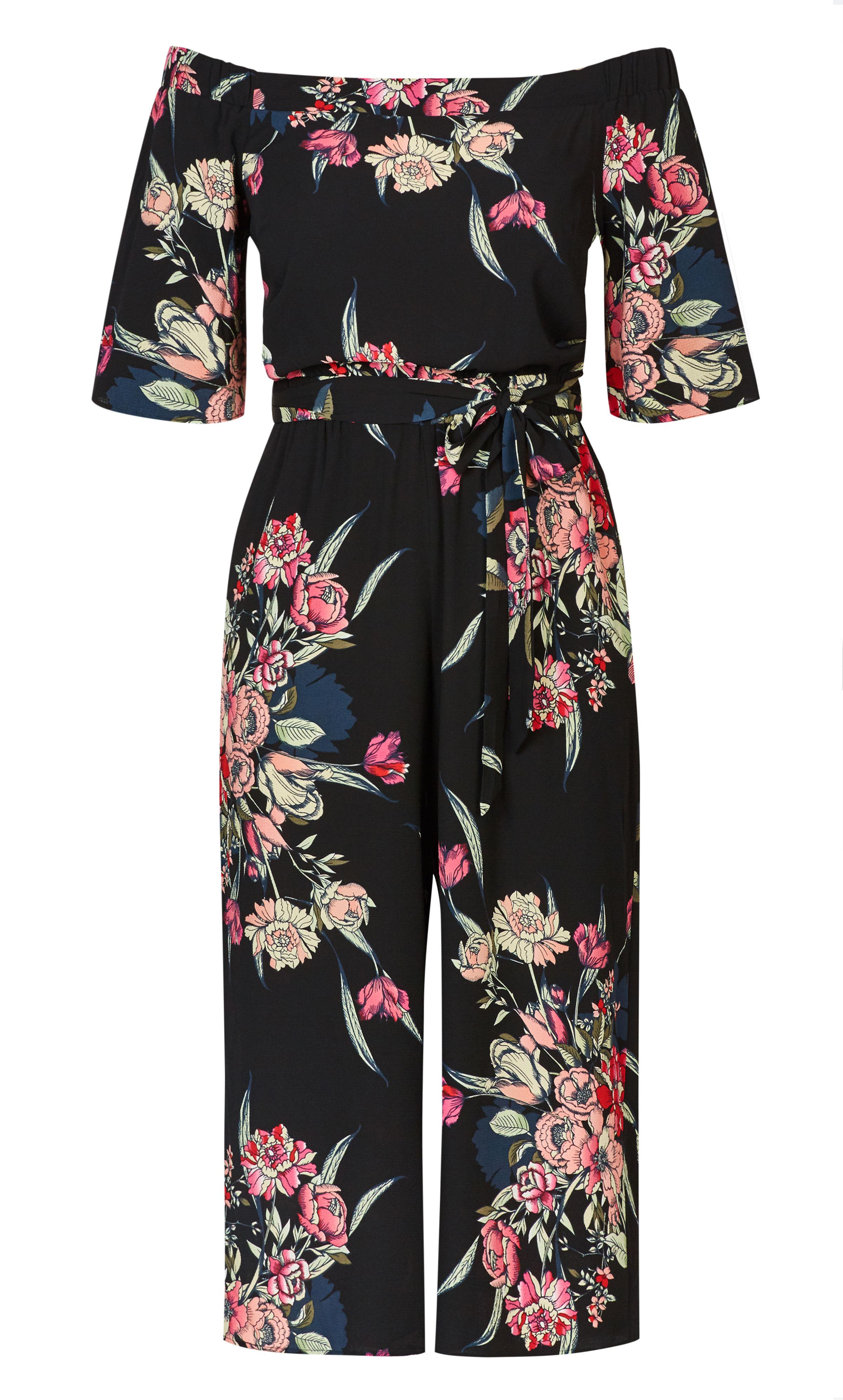 city chic floral jumpsuit