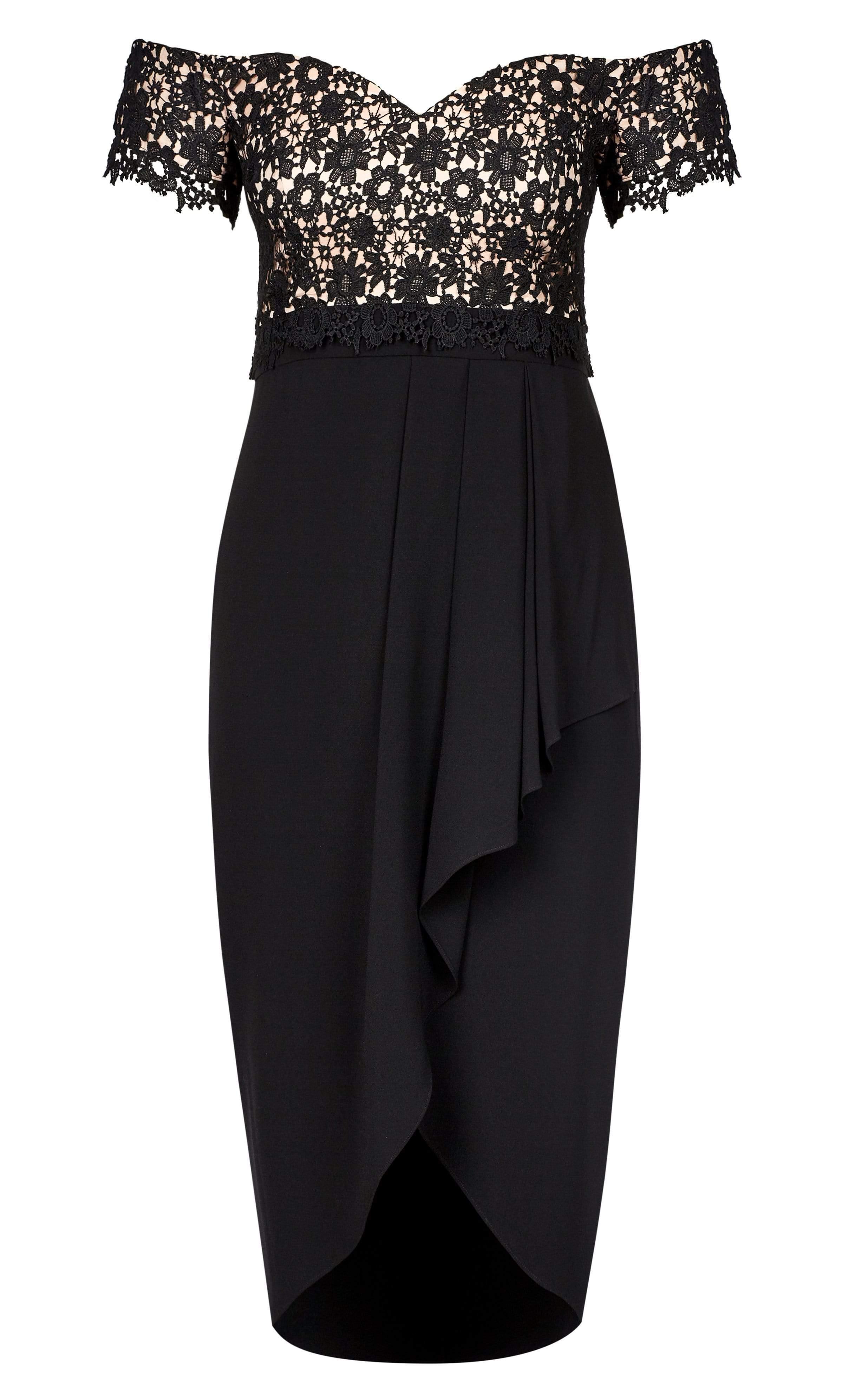 city chic black formal dress