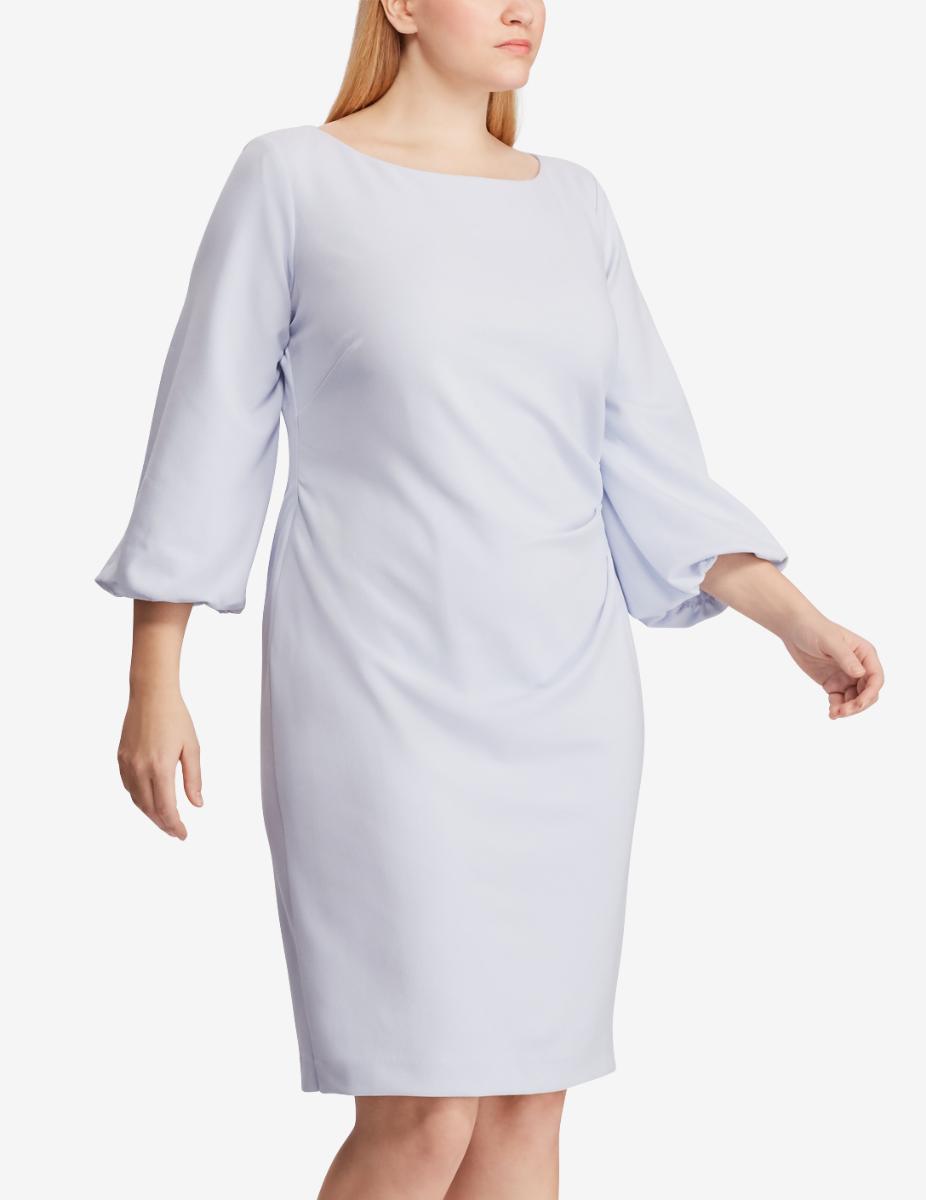 lauren ralph lauren ruched crepe dress