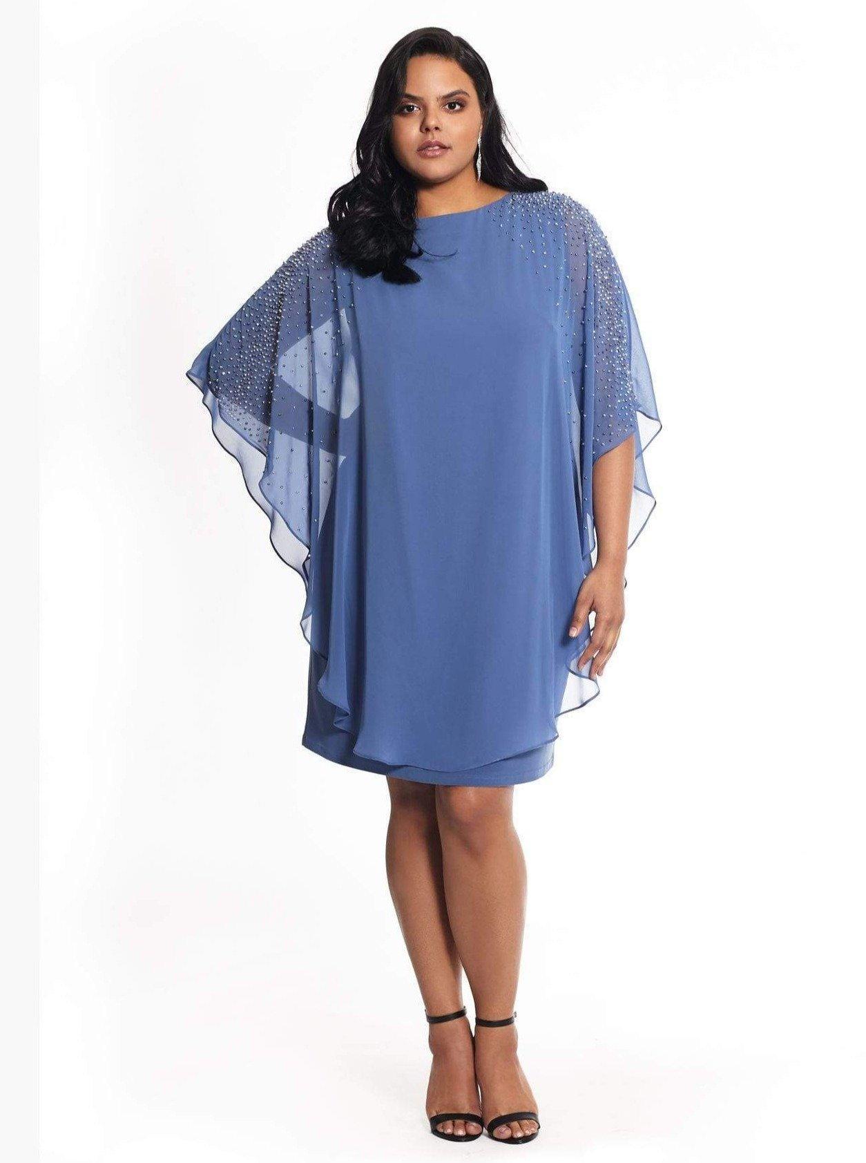 chiffon cape overlay