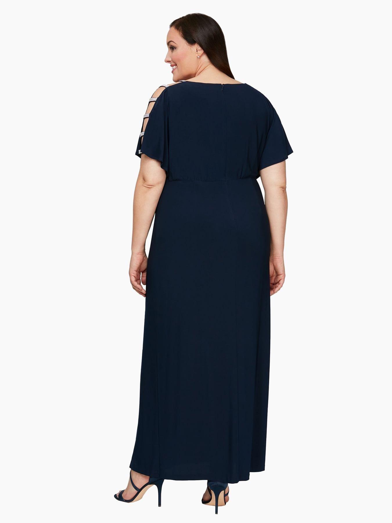 alex evenings knot front gown