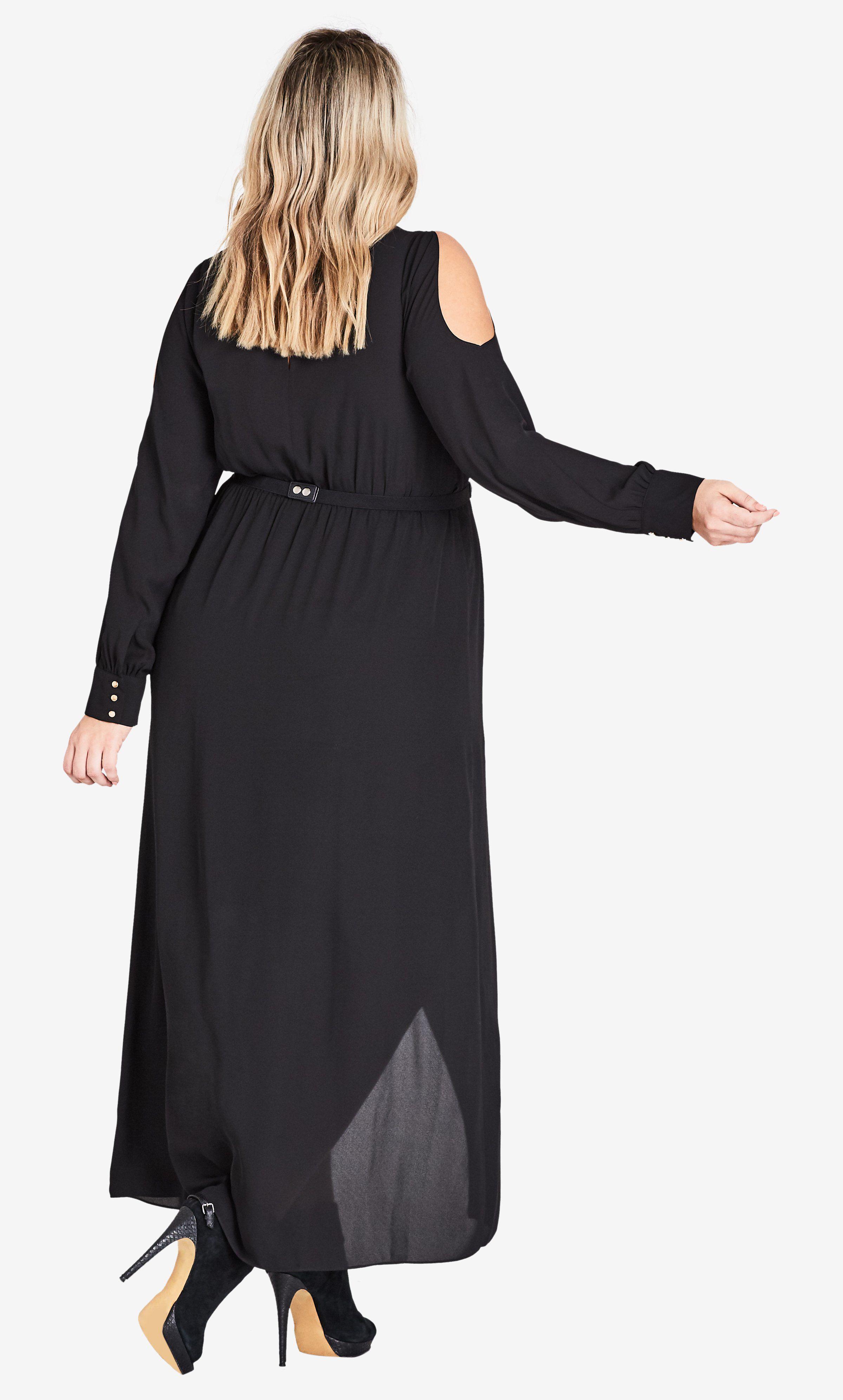 City Chic Synthetic Sinister Maxi Dress In Black Lyst