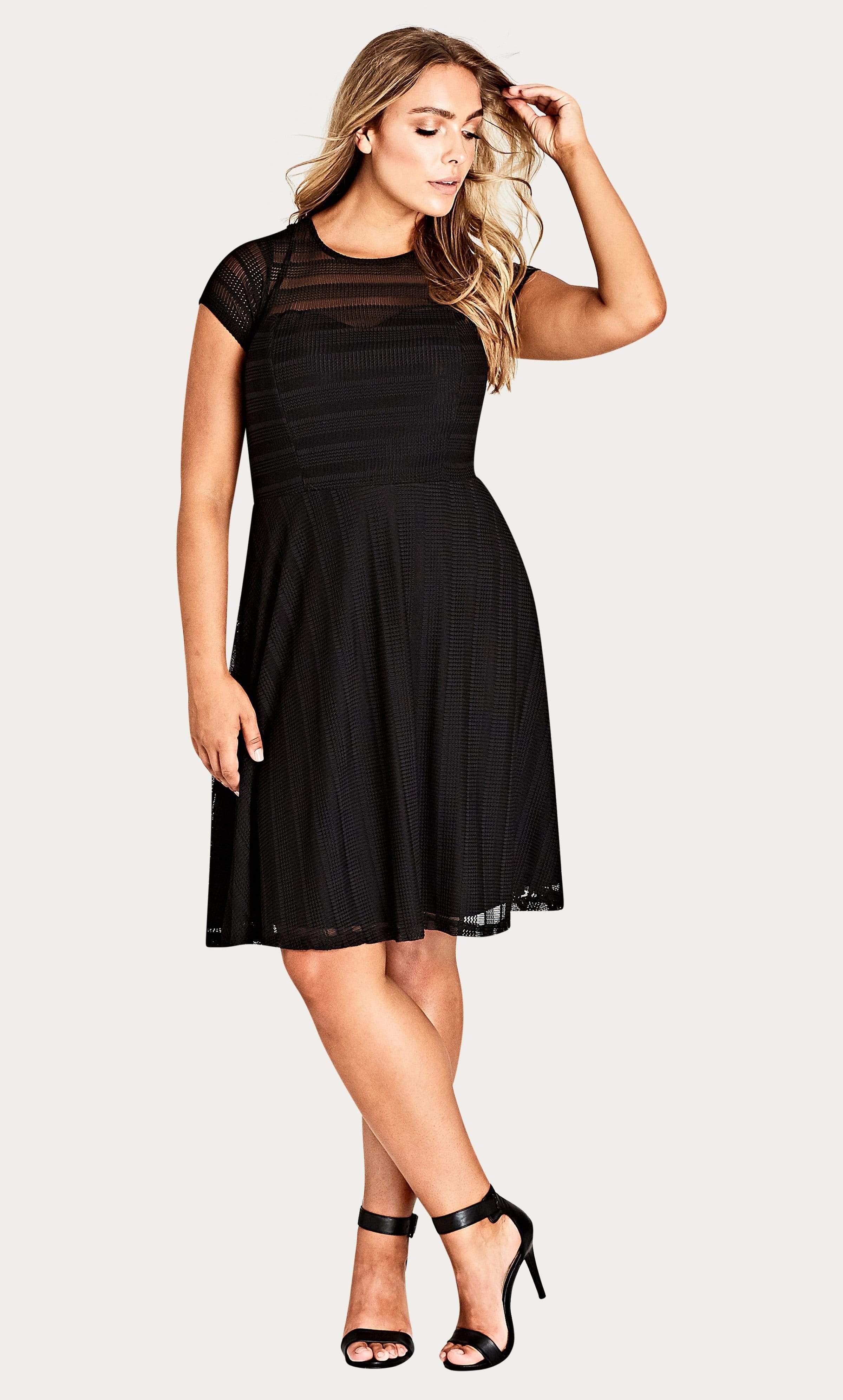 city chic black formal dress