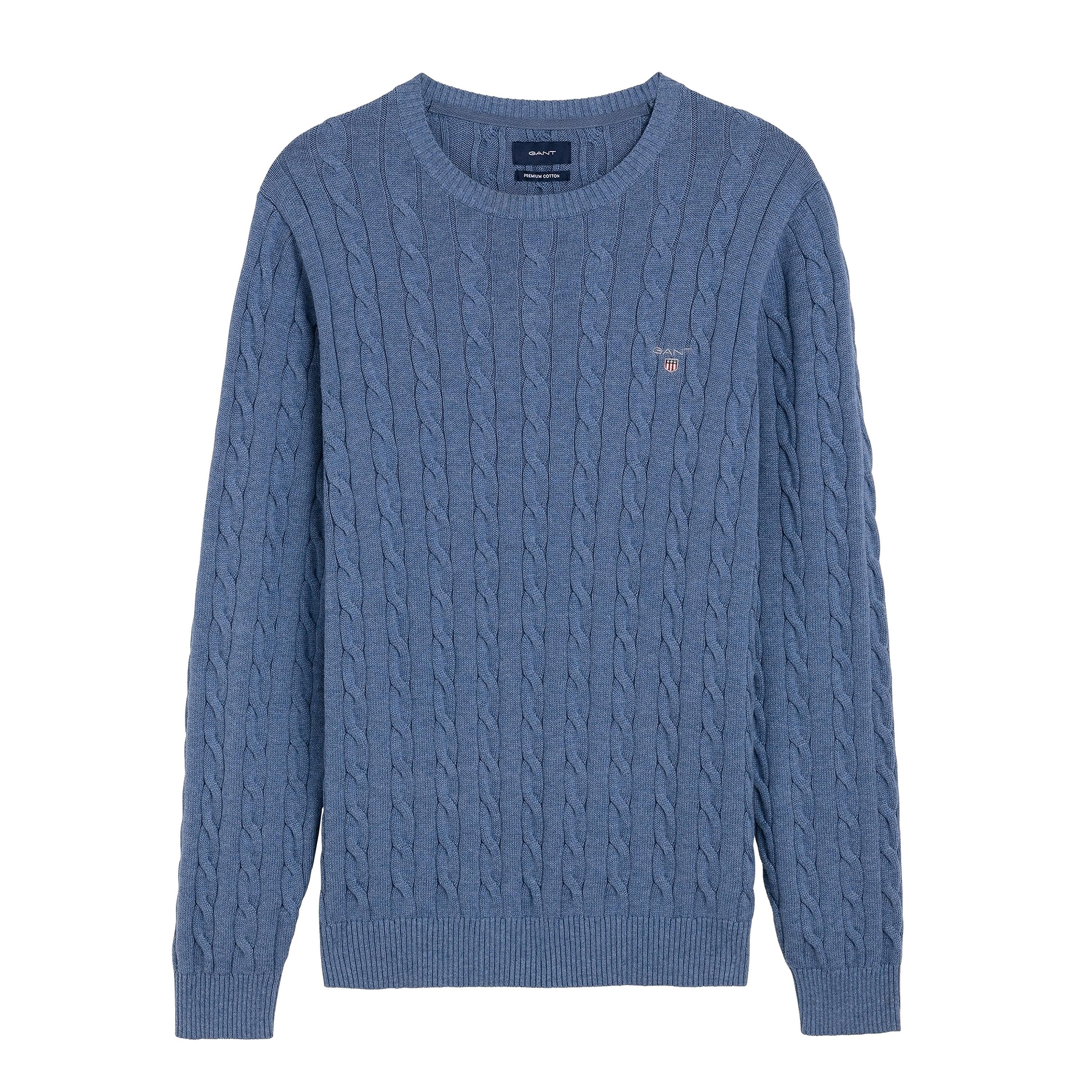 gant cotton cable crew neck sweater
