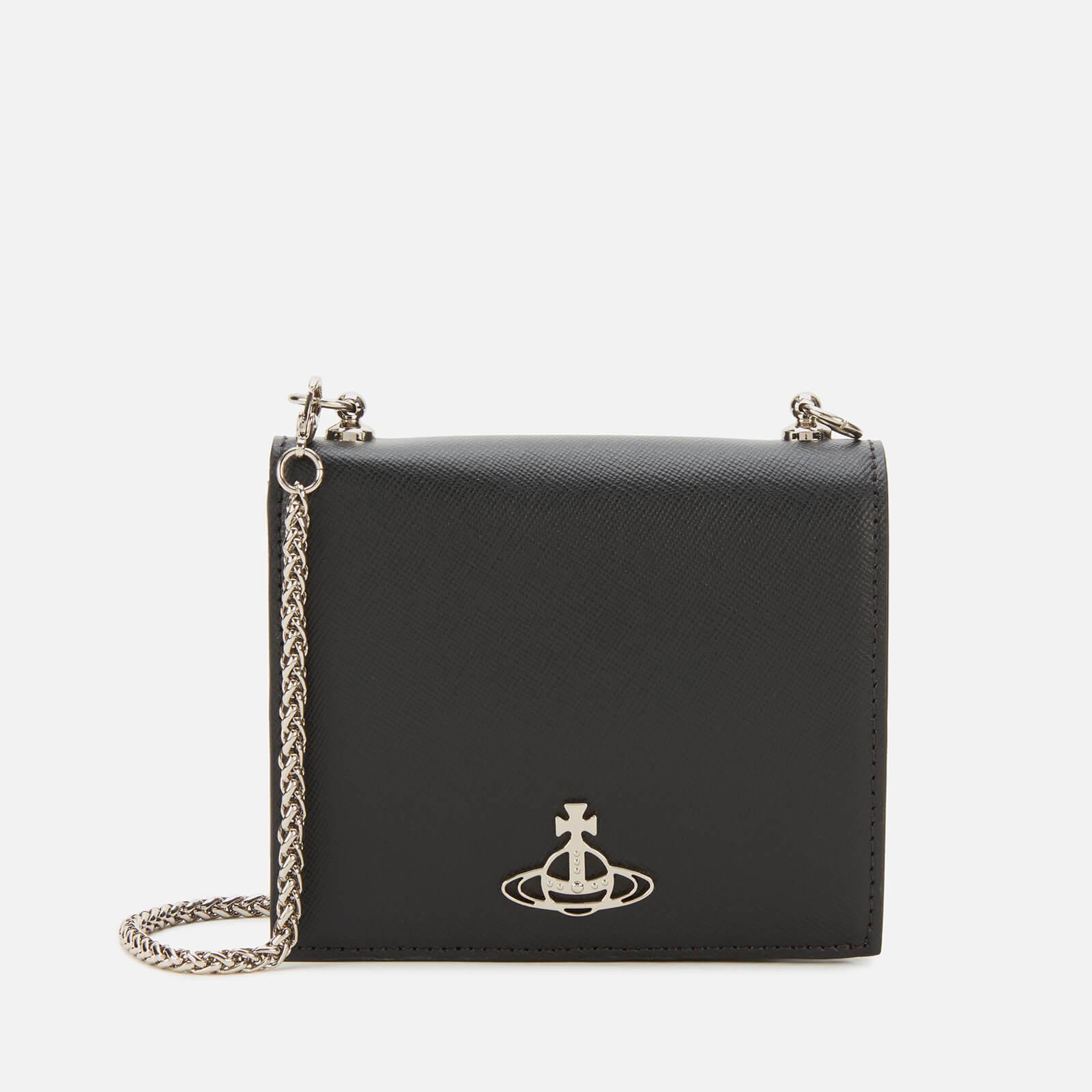 Vivienne Westwood Leather Debbie Card Case With Chain in Black | Lyst