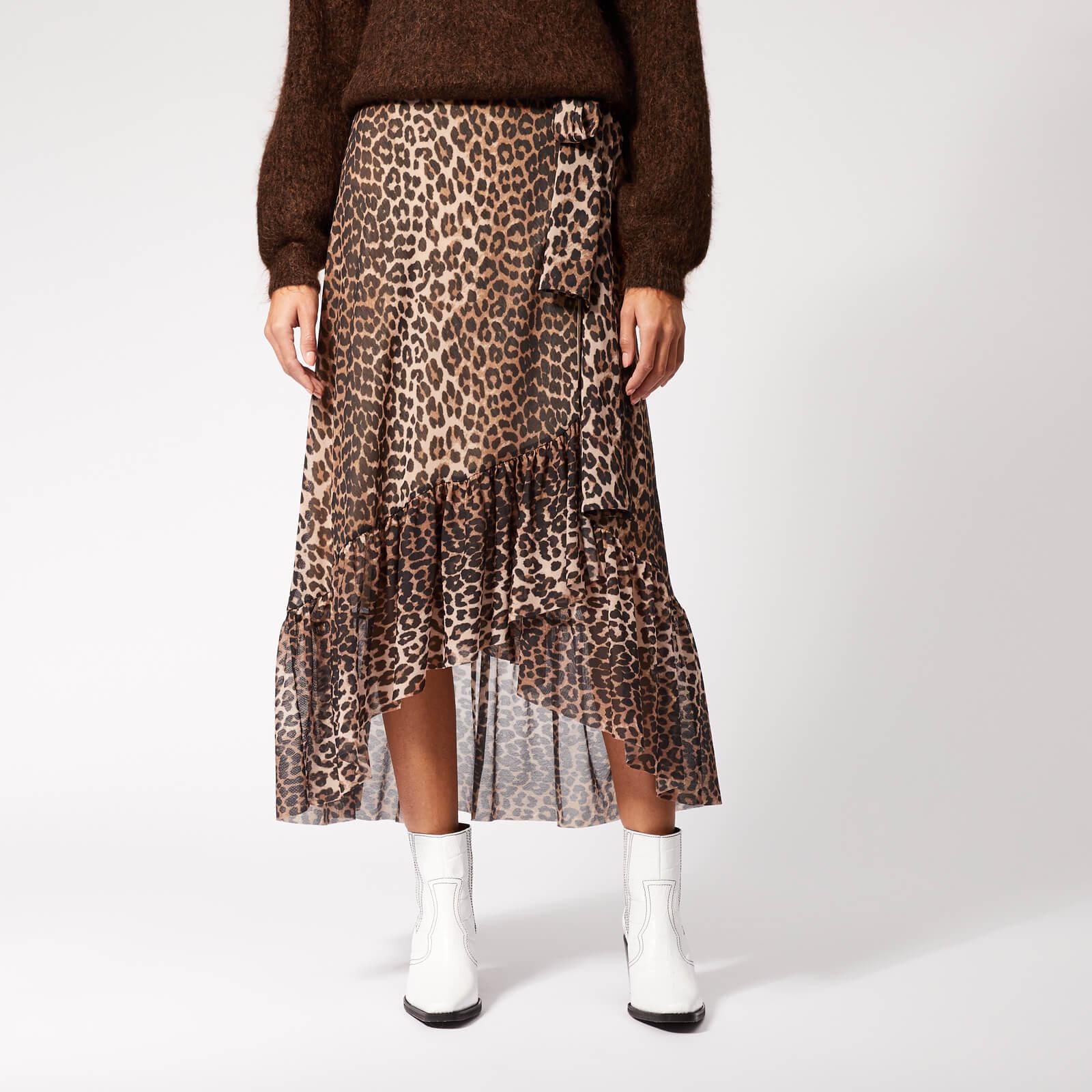 Ganni Tilden Mesh Maxi Skirt in Brown | Lyst Canada