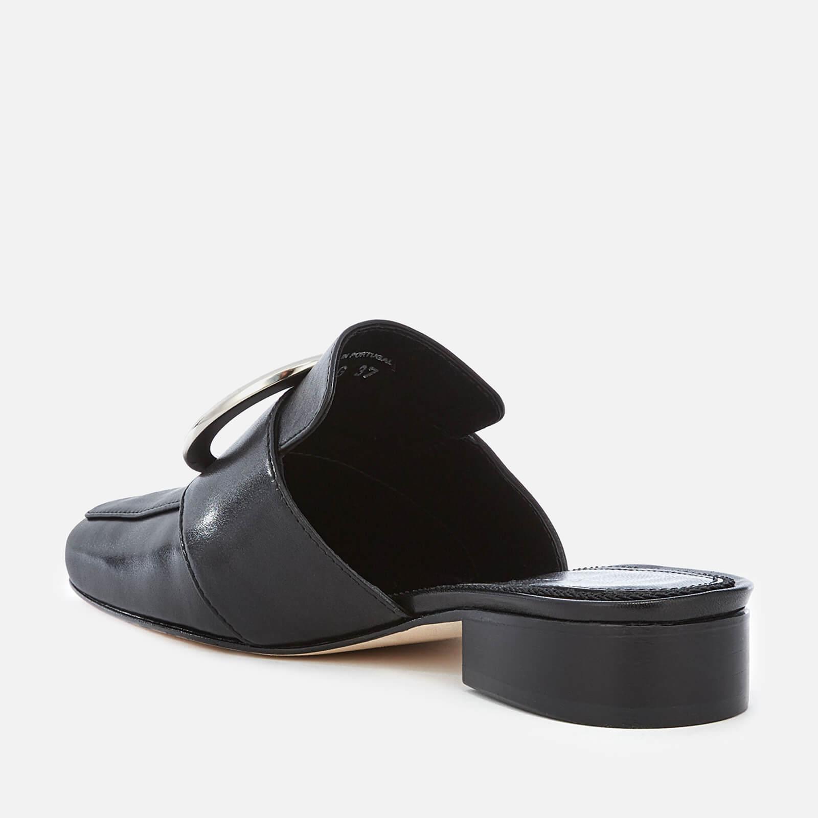 slide loafers with fur