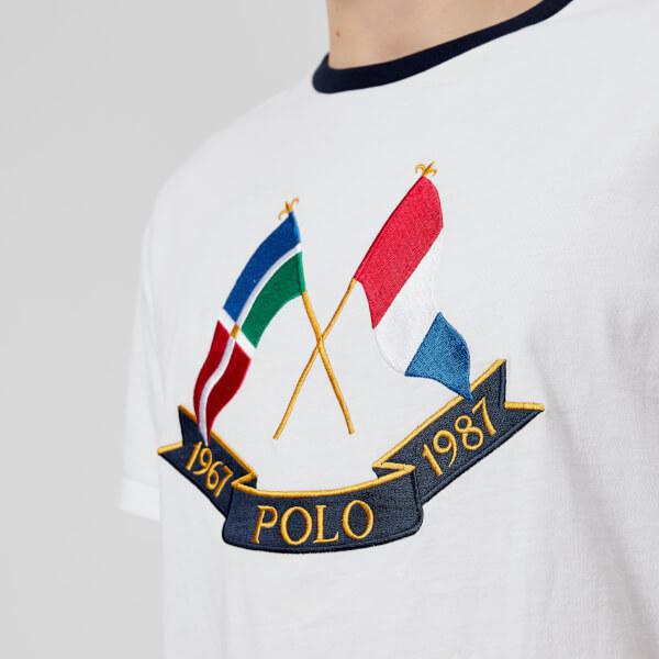 Polo Ralph Lauren Men's Cross Flags Tshirt in White for Men | Lyst