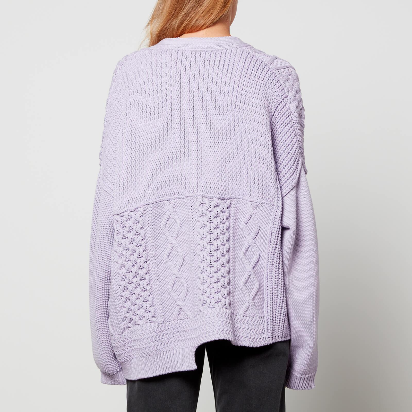 Ambush Patchwork Knit Cardigan in Purple | Lyst