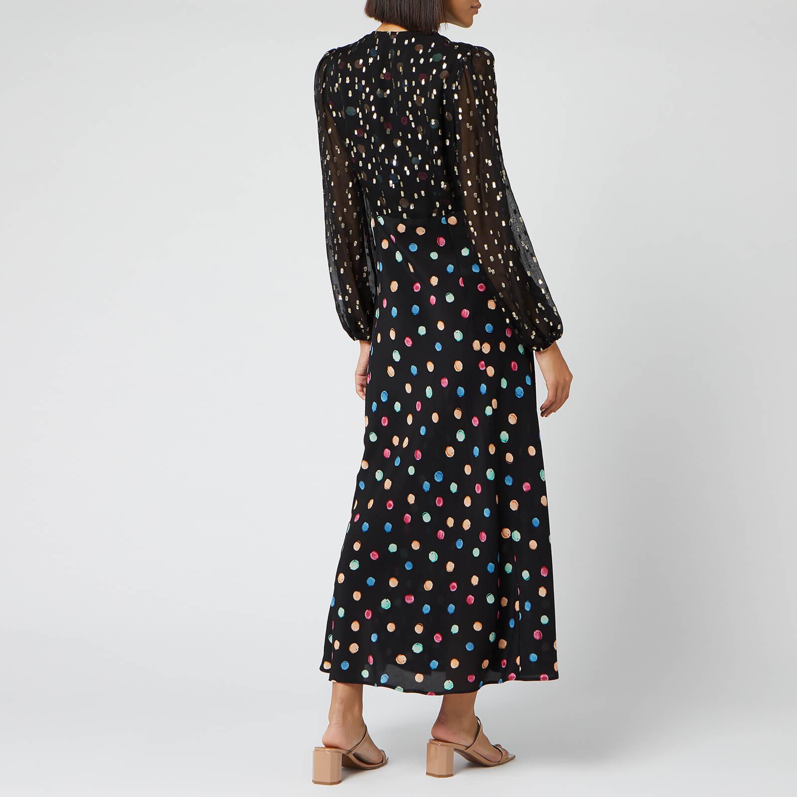 Rixo melanie watercolour spot dress Clearance