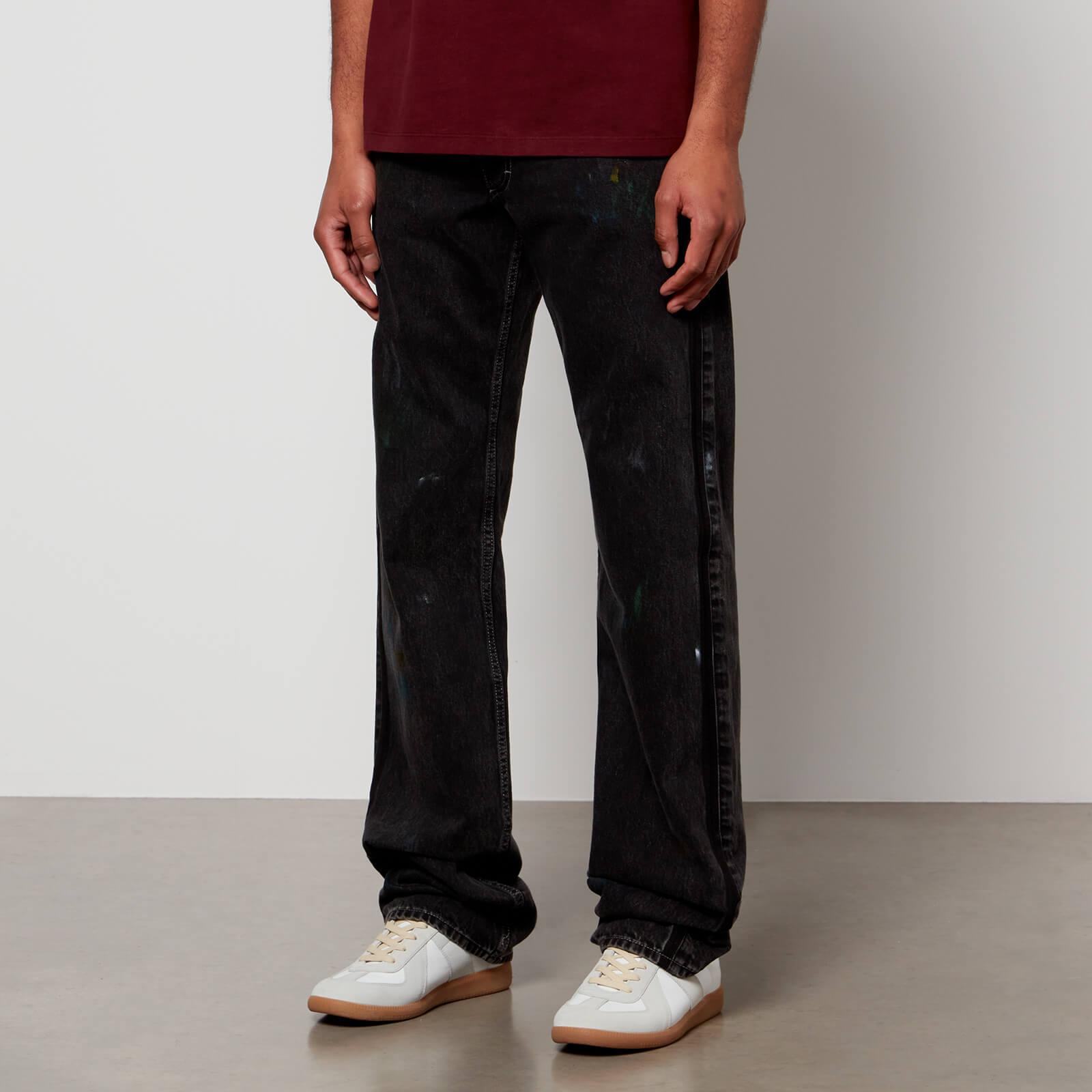 Maison Margiela Paint Detail Denim Jeans in Black for Men | Lyst