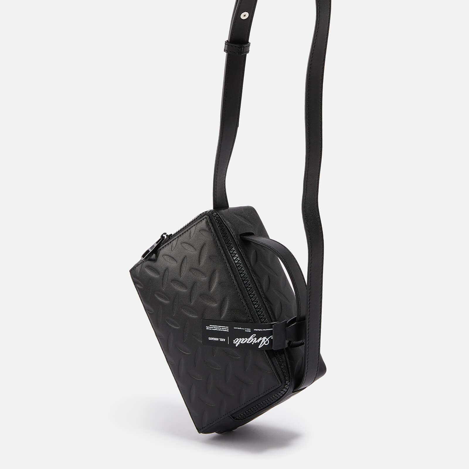 Axel Arigato Debossed Leather Mini Suitcase in Black for Men | Lyst