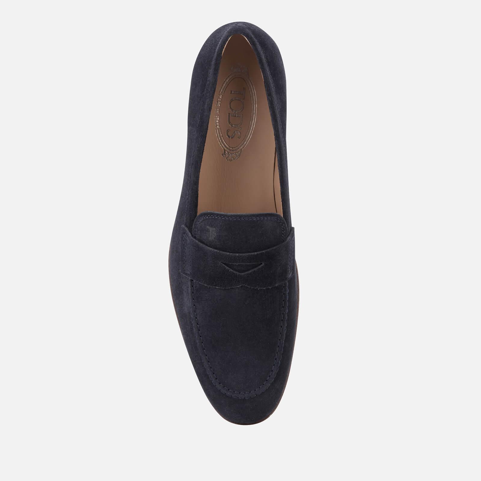 Tod's Leather Moccasin Shoes in Blue for Men - Lyst