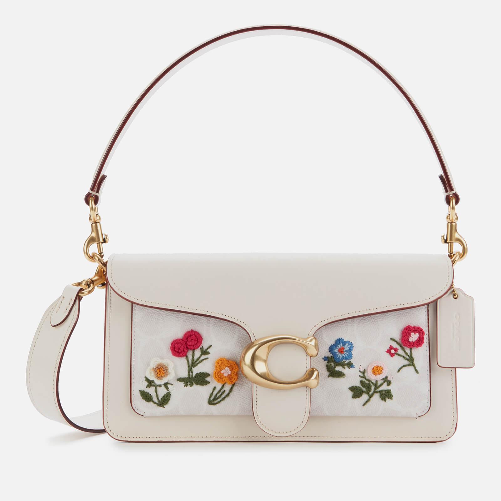 COACH Signature Floral Embroidery Tabby Shoulder Bag 26 in White | Lyst