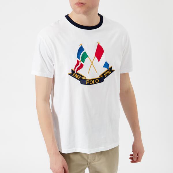 Polo Ralph Lauren Men's Cross Flags Tshirt in White for Men | Lyst