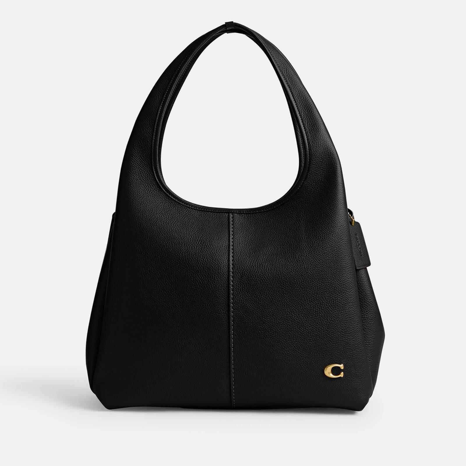 COACH Lana Polished Pebble Leather Shoulder Bag in Black | Lyst UK