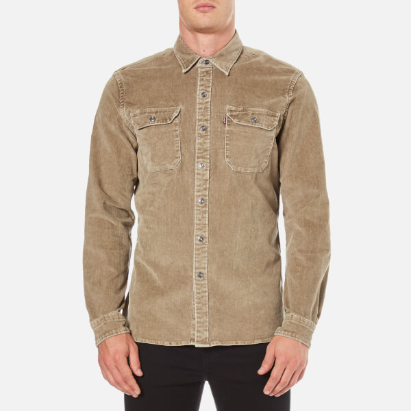 Cord Worker Shirt in Grey 