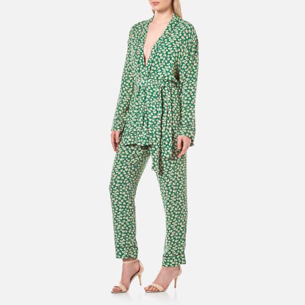 Ganni Synthetic Women's Dalton Crepe Kimono in Green | Lyst