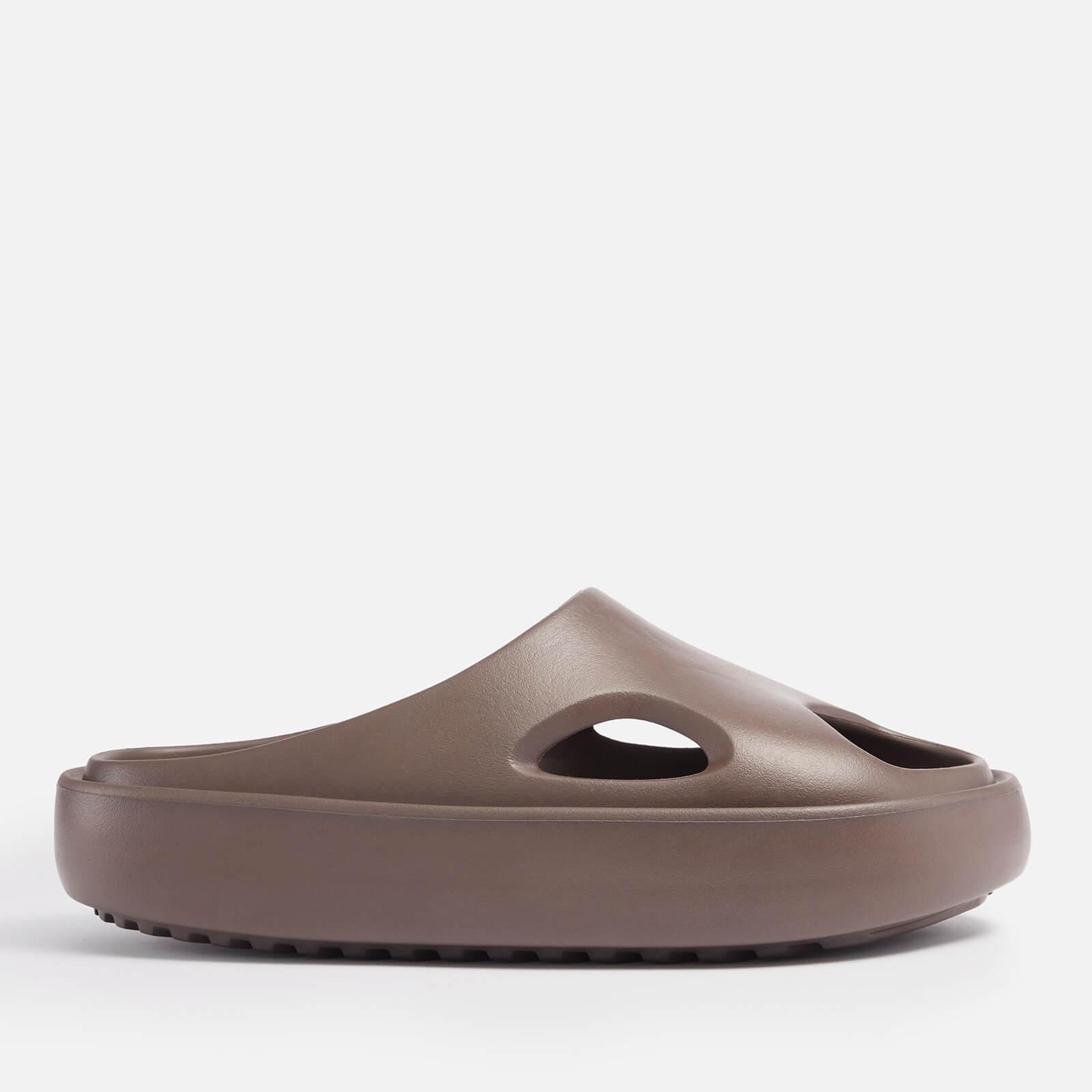 brown slide mules