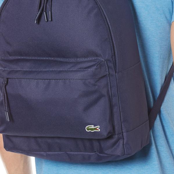 lacoste backpack navy blue