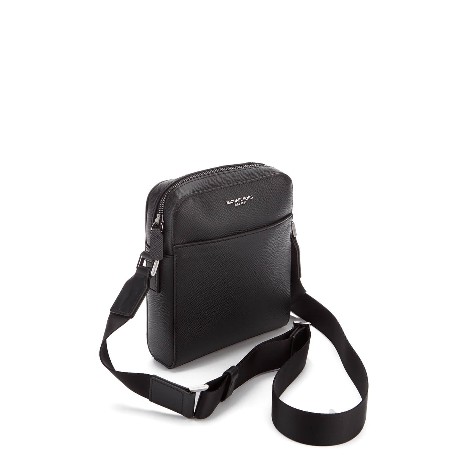 Michael Kors Leather Harrison Flight Bag in Black for Men | Lyst 